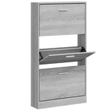 Scarpiera Grigio Sonoma 59x17x108 cm in Legno truciolato