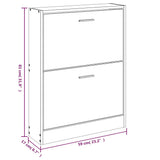Scarpiera Rovere 59x17x81 cm Legno ingegnerizzato