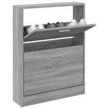 Scarpiera Grigio Sonoma 59x17x81 cm in Legno truciolato