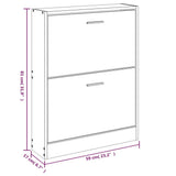 Scarpiera Grigio Sonoma 59x17x81 cm in Legno truciolato