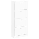 Scarpiera Bianca 63x24x147 cm in Legno truciolato