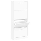Scarpiera Bianca 63x24x147 cm in Legno truciolato