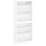 Scarpiera Bianca 63x24x147 cm in Legno truciolato