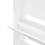 Scarpiera Bianco Lucido 63x24x147 cm in Legno truciolato