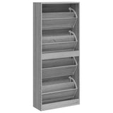 Scarpiera Grigio Sonoma 63x24x147 cm in Legno truciolato