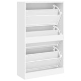 Scarpiera Bianca 63x24x103 cm in Legno truciolato