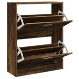 Scarpiera Rovere Fumo 63x24x81 cm in Legno truciolato