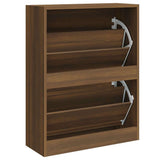 Scarpiera Rovere Marrone 63x24x81 cm in Legno truciolato