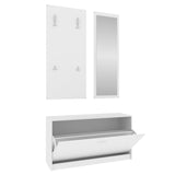 Set Scarpiere 3 in 1 Bianco in Legno truciolato
