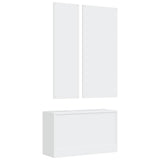 Set Scarpiere 3 in 1 Bianco in Legno truciolato