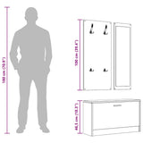Set Scarpiere 3 in 1 Bianco in Legno truciolato