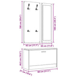 Set Scarpiera 3 in 1 Rovere Sonoma Legno Aggregato