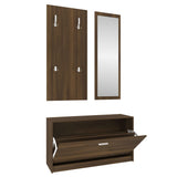 Set Scarpiere 3 in 1 rovere marrone in Legno truciolato