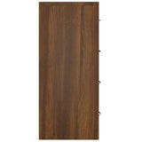 Credenza con 4 Cassetti 60x30,5x71 cm Rovere marrone