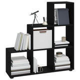 Libreria a Scala Nera 107 cm in Legno truciolato