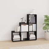 Libreria a Scala Nera 107 cm in Legno truciolato