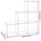 Libreria a Scala Rovere Fumo 107 cm in Legno truciolato