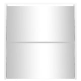 Scarpiera con Specchio a 2 Livelli Bianco lucido 63x17x67 cm