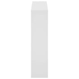 Scarpiera con Specchio a 2 Livelli Bianco lucido 63x17x67 cm