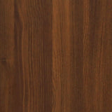 Scarpiera con Specchio a 3 Livelli Rovere marrone 63x17x102,5cm