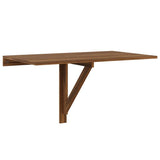 Tavolino Muro Pieghevole Rovere Marrone 100x60x56cm truciolato