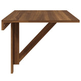 Tavolino Muro Pieghevole Rovere Marrone 100x60x56cm truciolato