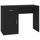 Scrivania Cassetto Nero 100x40x73cm Legno truciolato