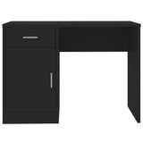 Scrivania Cassetto Nero 100x40x73cm Legno truciolato