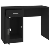 Scrivania Cassetto Nero 100x40x73cm Legno truciolato
