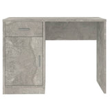 Scrivania Cassetto Grigio cemento 100x40x73cm Legno truciolato