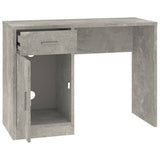 Scrivania Cassetto Grigio cemento 100x40x73cm Legno truciolato