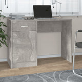Scrivania Cassetto Grigio cemento 100x40x73cm Legno truciolato
