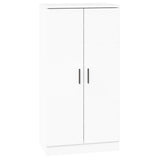Scarpiera Bianco Lucido 55x35x108 cm in Legno truciolato