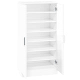 Scarpiera Bianco Lucido 55x35x108 cm in Legno truciolato