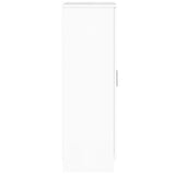 Scarpiera Bianco Lucido 55x35x108 cm in Legno truciolato