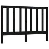 Testiera per Letto Nera 166x4x100 cm in Legno Massello di Pino
