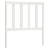 Testiera per Letto Bianca 81x4x100 cm in Legno Massello di Pino
