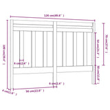 Testiera per Letto ambra 126x4x100 cm in Legno Massello di Pino