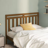 Testiera per Letto ambra 126x4x100 cm in Legno Massello di Pino