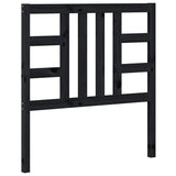 Testiera per Letto Nera 96x4x100 cm in Legno Massello di Pino