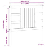 Testiera per Letto Ambra 106x4x100 cm in Legno Massello di Pino