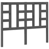 Testiera per Letto Grigia 126x4x100cm in Legno Massello di Pino