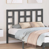 Testiera per Letto Grigia 126x4x100cm in Legno Massello di Pino