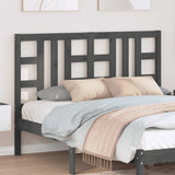 Testiera per Letto Grigia 141x4x100cm in Legno Massello di Pino
