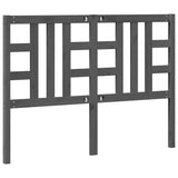 Testiera per Letto Grigia 141x4x100cm in Legno Massello di Pino