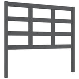 Testiera per Letto Grigia 105,5x4x100 cm Legno Massello di Pino