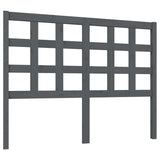 Testiera per Letto Grigia 125,5x4x100 cm Legno Massello di Pino