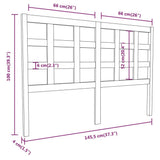 Testiera per Letto Nera 145,5x4x100cm in Legno Massello di Pino
