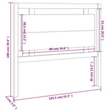 Testiera per Letto ambra 105,5x4x100 cm Legno Massello di Pino