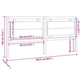 Testiera per Letto 205,5x4x100 cm in Legno Massello di Pino